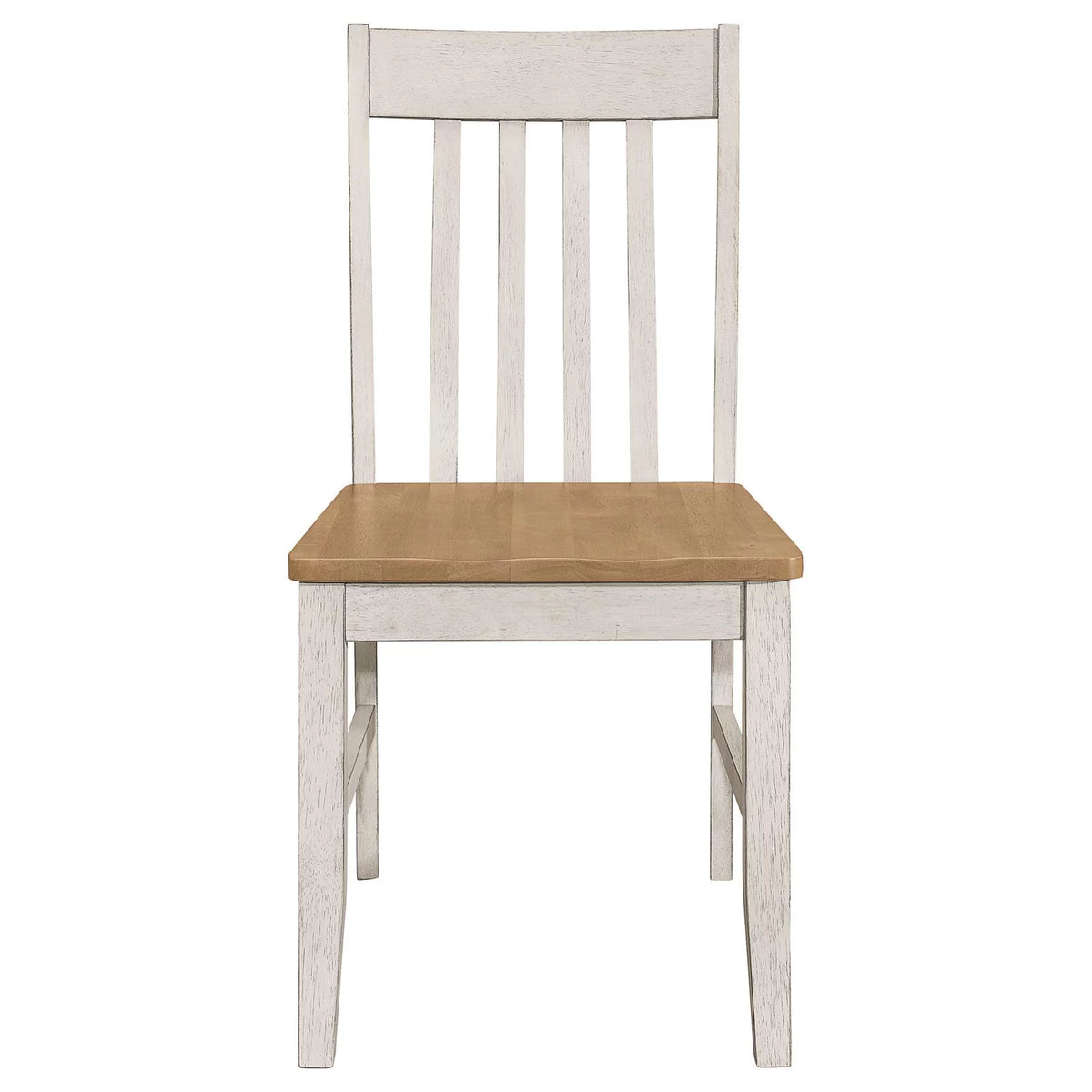 Set of 2 Natural and Rustic Off White Side Chair Q693