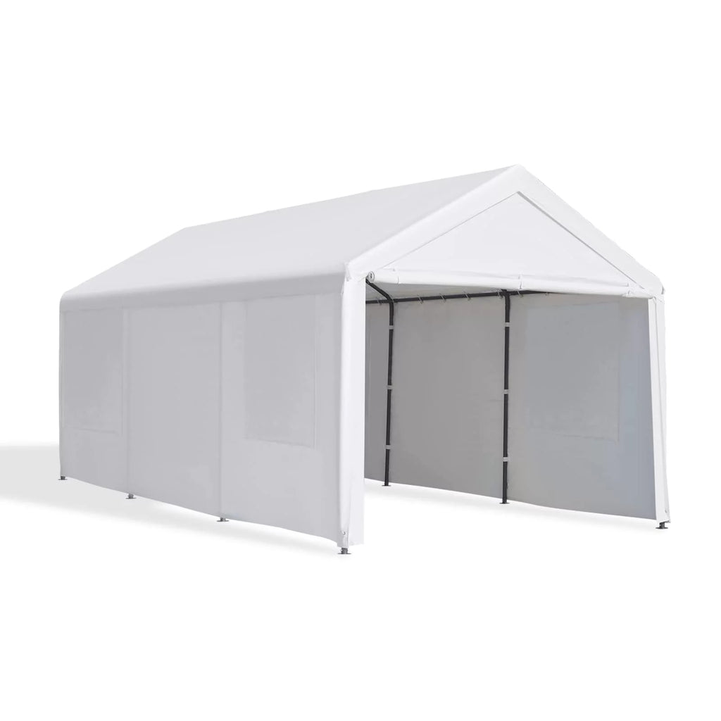 12'x20' Heavy Duty Carport with Removable Sidewalls & Doors E19136