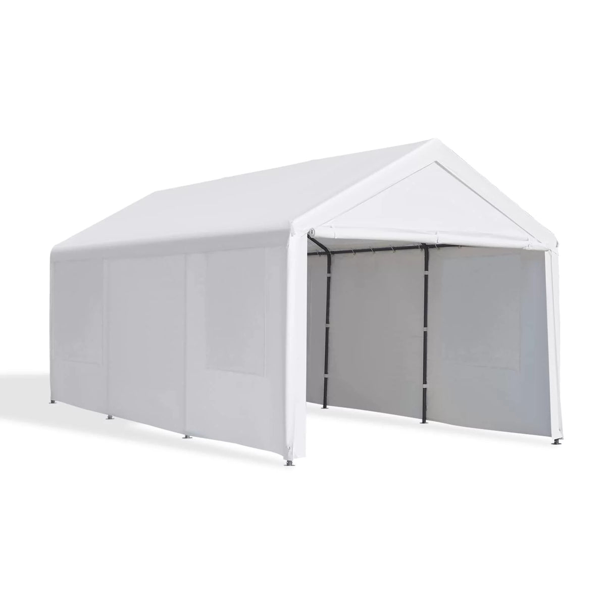 12'x20' Heavy Duty Carport with Removable Sidewalls & Doors E19136