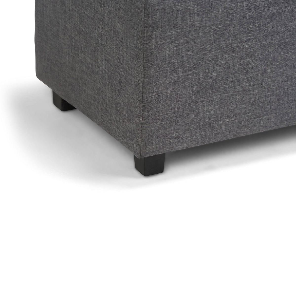 34 inch Wide Contemporary Rectangle Storage Ottoman Slate Grey A856485