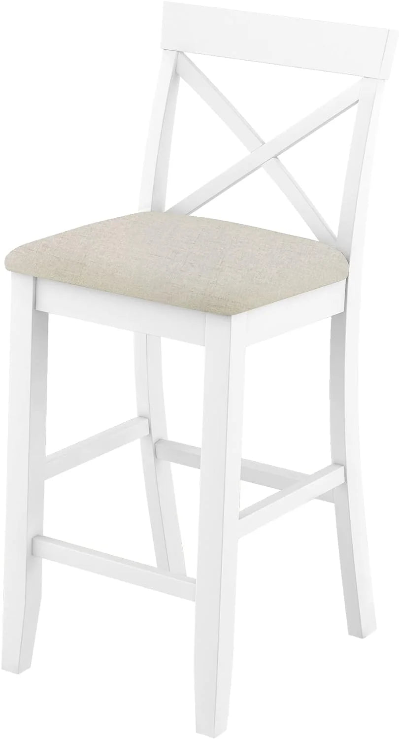 3 Piece Wood Dining Table Set with Upholstered Chairs L5386