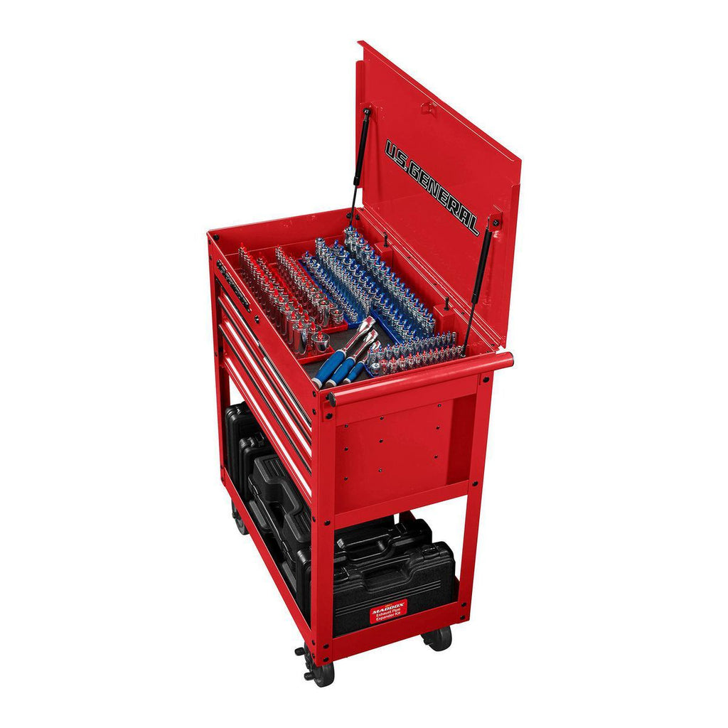 30 in. 4-Drawer Tech Cart, Red T486