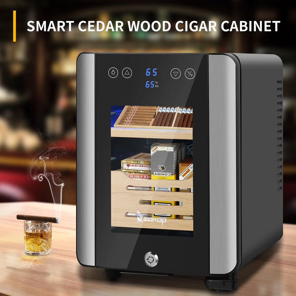 25L Electric Cigar Humidor for 150 Counts with Digital Hygrometer G256