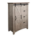 Light Gray Solid Wood Four Drawer Chest I3457