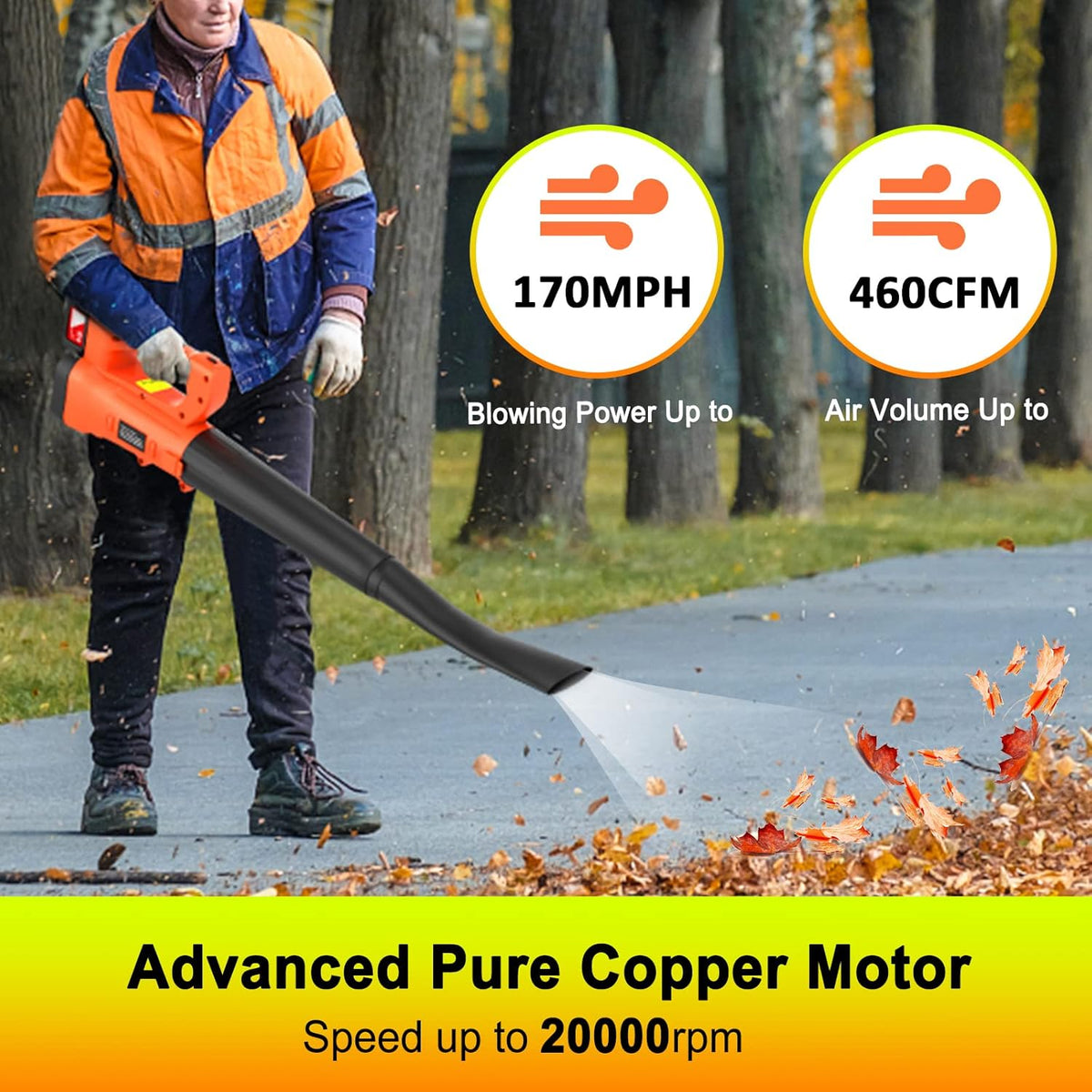 Cordless Leaf Blower with Battery and Charger P2778