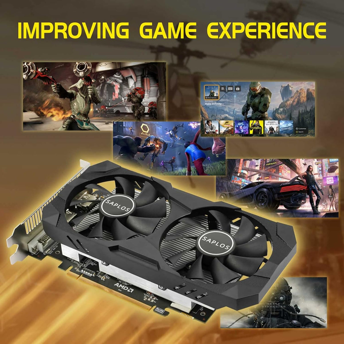 4GB GDDR5 256 Bit Graphics Card with Dual Fans V183
