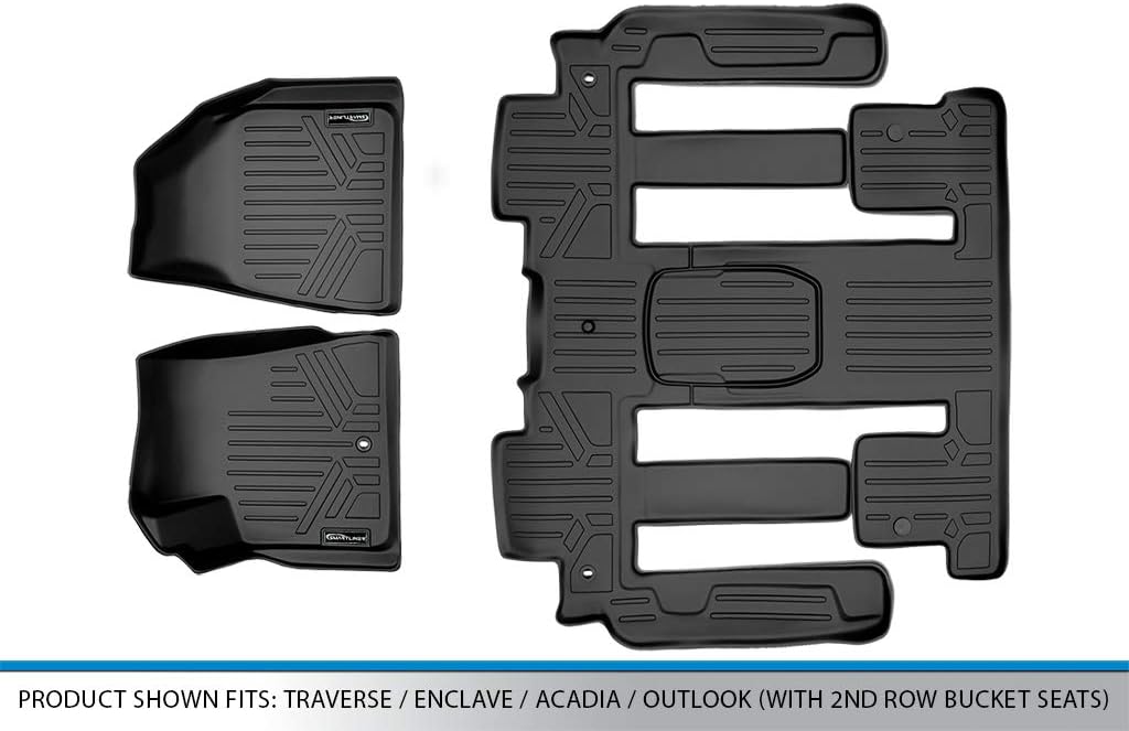 Black 2 Row Floor Mat Liner Set C211528