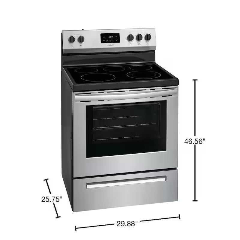 5 Element Freestanding Electric Range in Stainless Steel N672