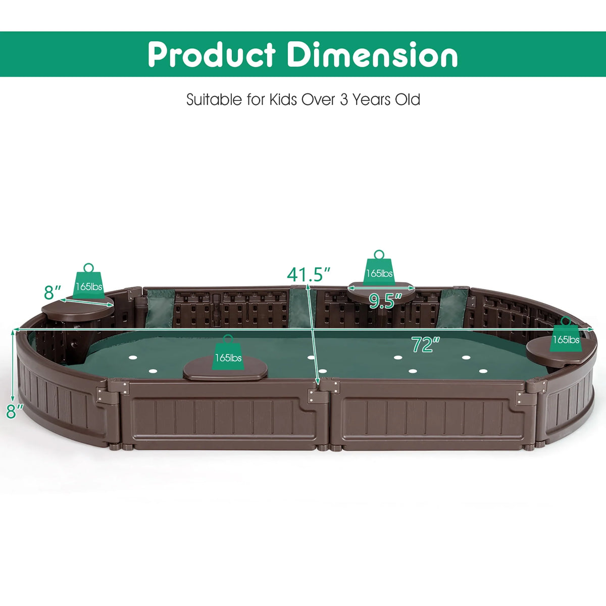 Wooden Sandbox with Cover J10865