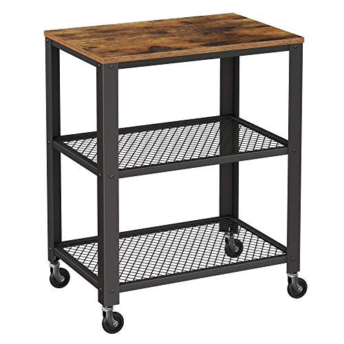 Kitchen Cart with 3 Shelves and 6 Hooks U4876