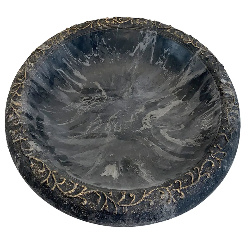 Charcoal Sand Birdbath Bowl W224