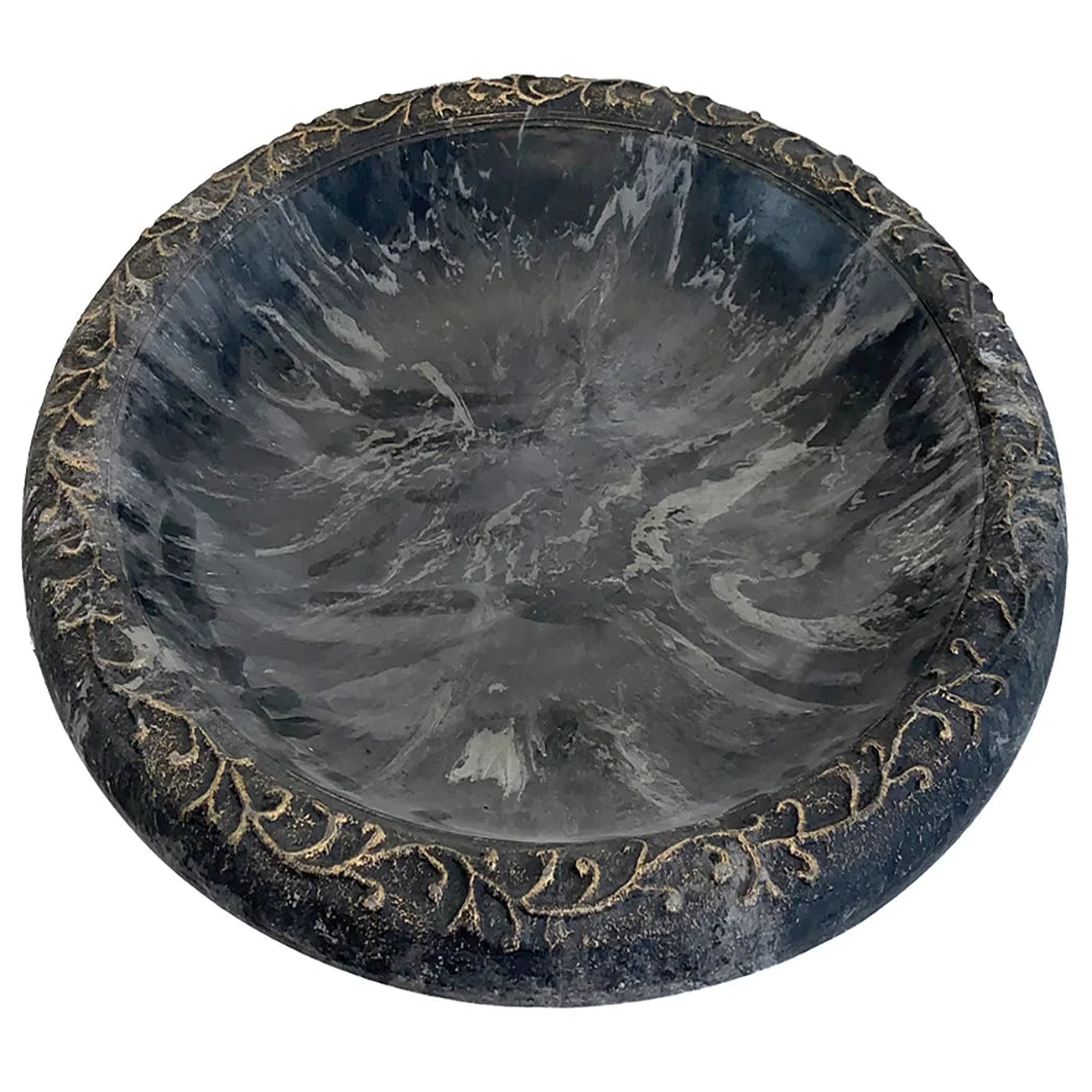 Charcoal Sand Birdbath Bowl W224