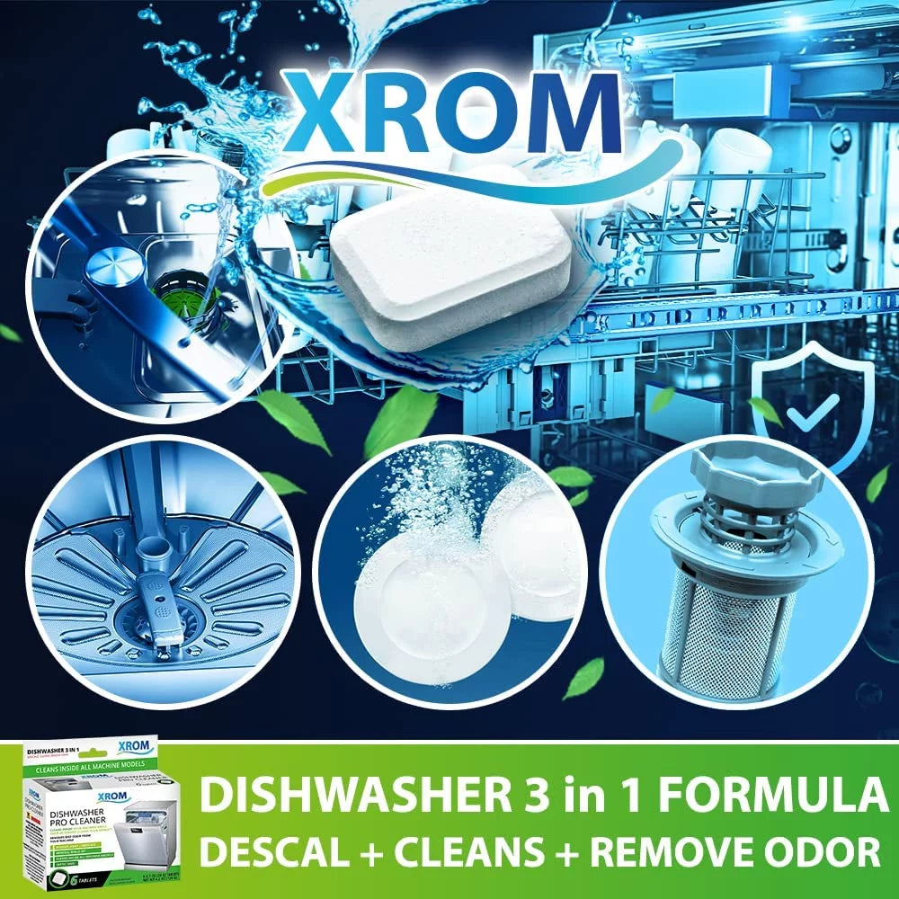 Dishwasher Cleaner and Descaler, 6 Treatments W983686