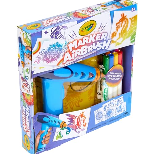 Battery-Powered Sprayer with 8 Washable Markers & 5 Stencils Craft Set P98563