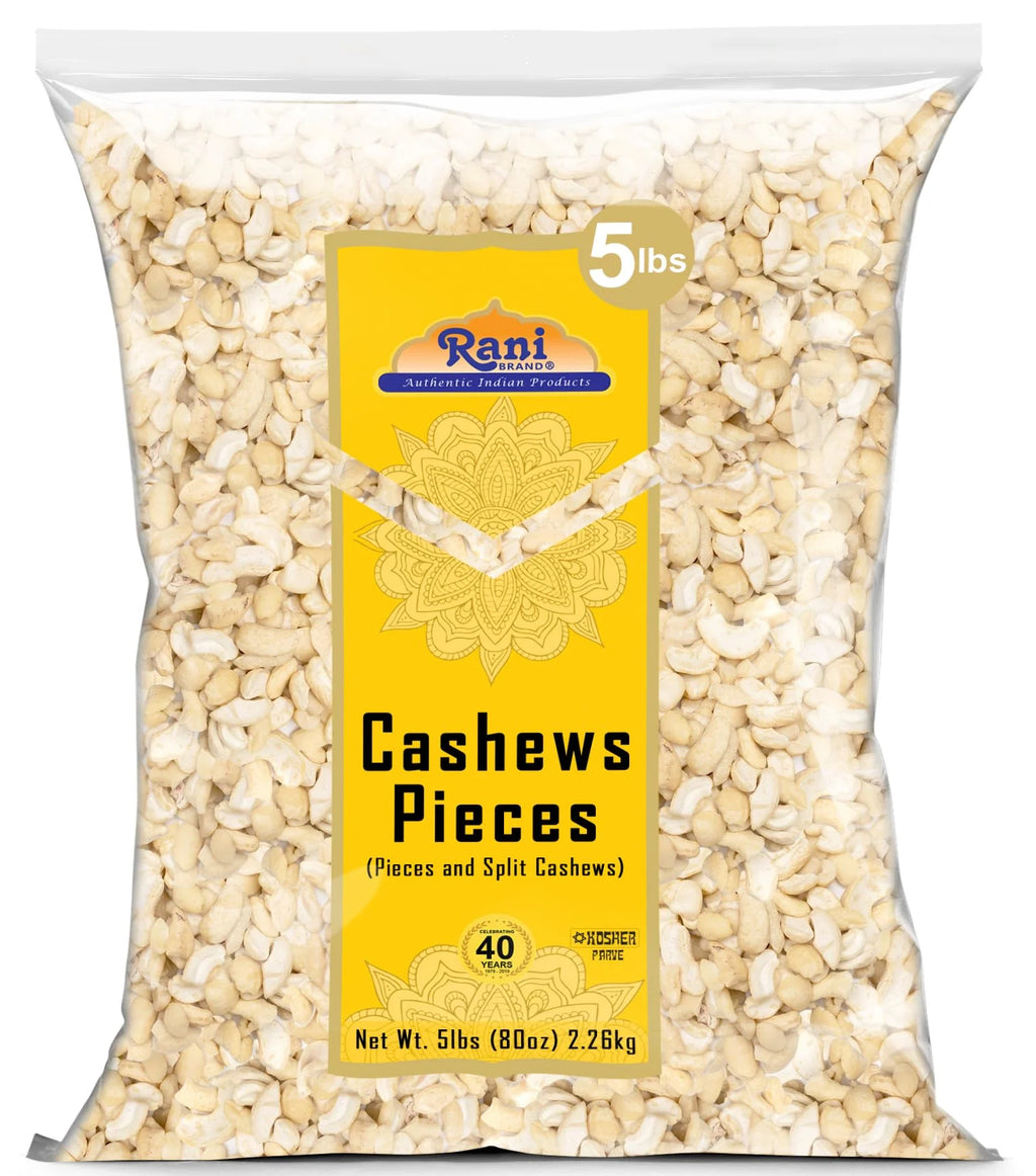Raw Cashews Halves and Pieces 80oz Unsalted Y527