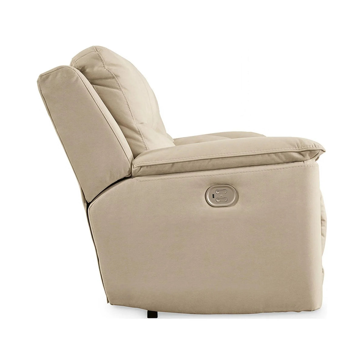 Latte Faux Leather Power Reclining Loveseat C3851