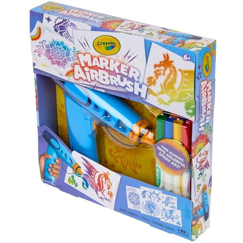 Battery-Powered Sprayer with 8 Washable Markers & 5 Stencils Craft Set P98563