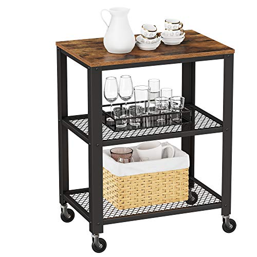 Kitchen Cart with 3 Shelves and 6 Hooks U4876