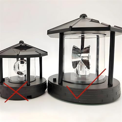 Solar LED Rotating Lighthouse Lamp 15 * 15 * 17cm C9533