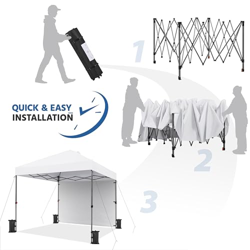 10x10 Pop up Canopy Tent with Sidewall, Black G19192