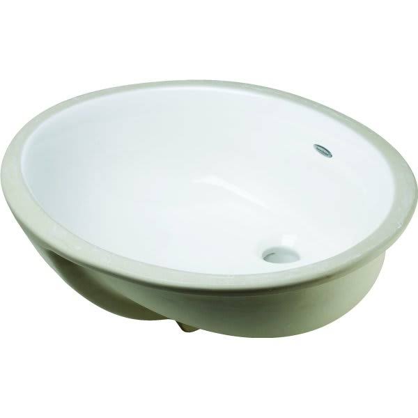 16 x 19 x 22 Oval Undermount Lavatory Sink White China E332