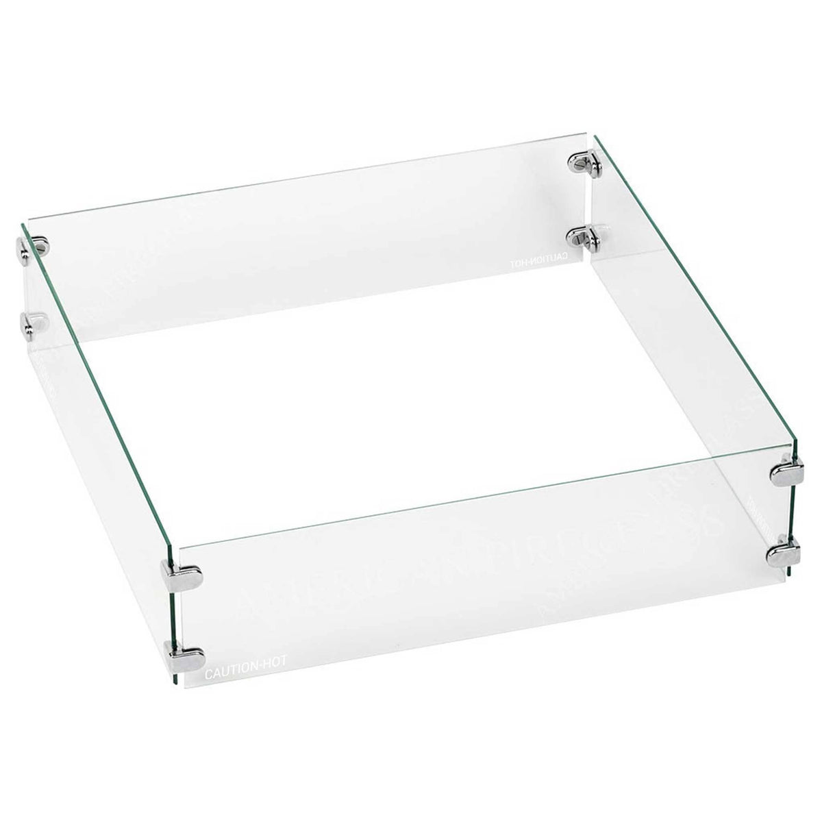 Tempered Glass Flame Guard for Square Drop-in Fire Pit Pan W68754