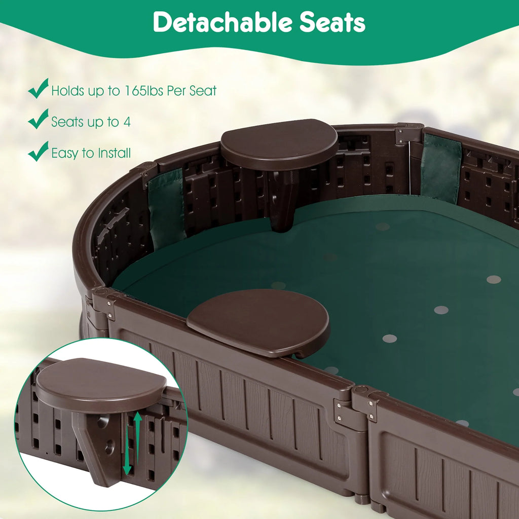 Wooden Sandbox with Cover J10865