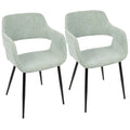 Mid-Century Modern Chair Set of 2 Green L1779