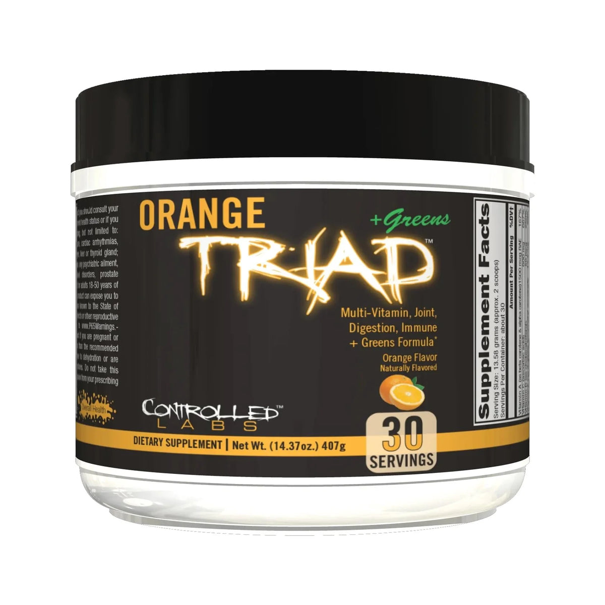 Orange Triad Plus Greens 30 Servings Iron Free Multivitamin S5073