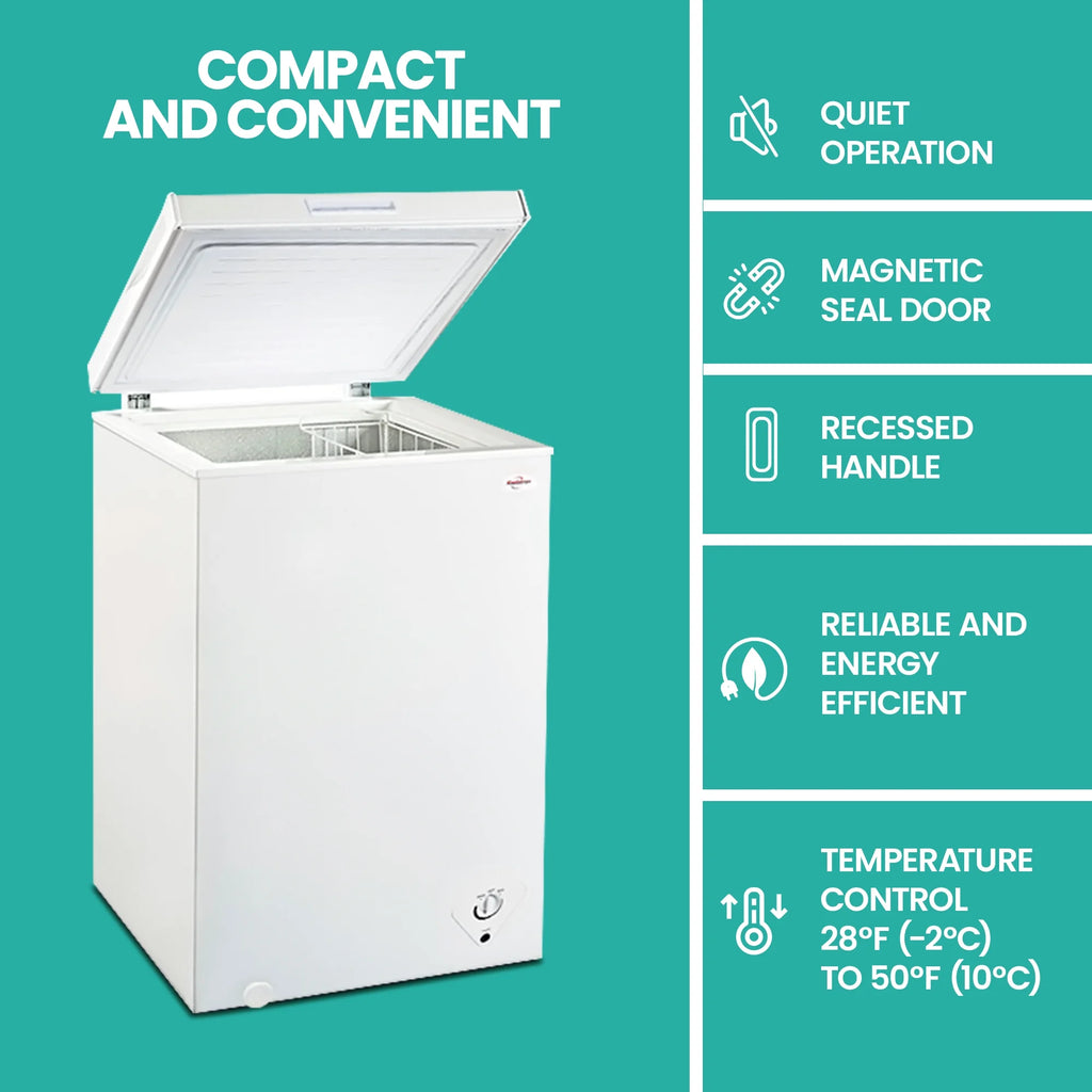 3.5 cu ft White Manual Defrost Chest Freezer G2399