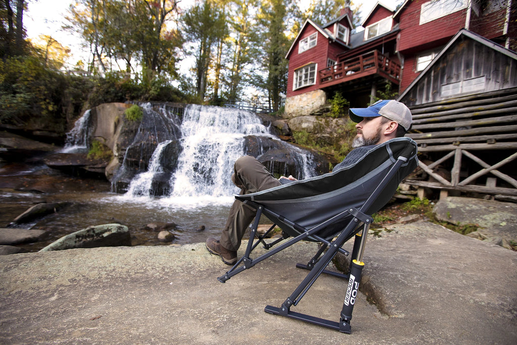Black Portable Folding Camping Chair Q1062