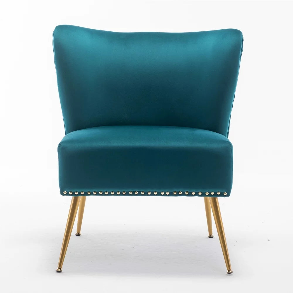 Velvet Armless Accent Chair Y209