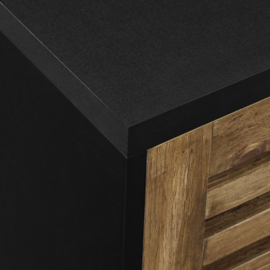 Black Mid Century Modern TV Stand J395