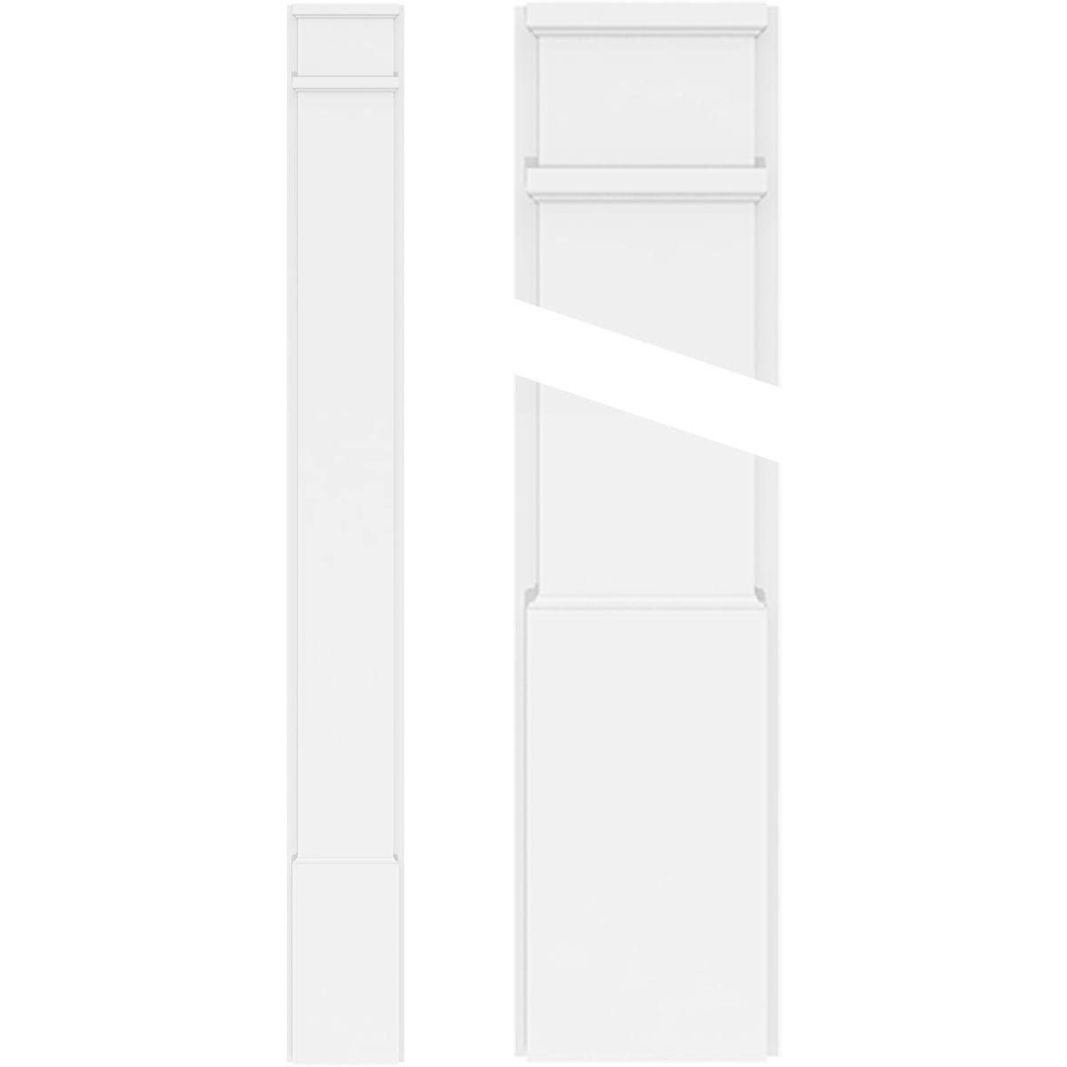 Smooth PVC Pilaster with Decorative Capital & Base (Pair) O908