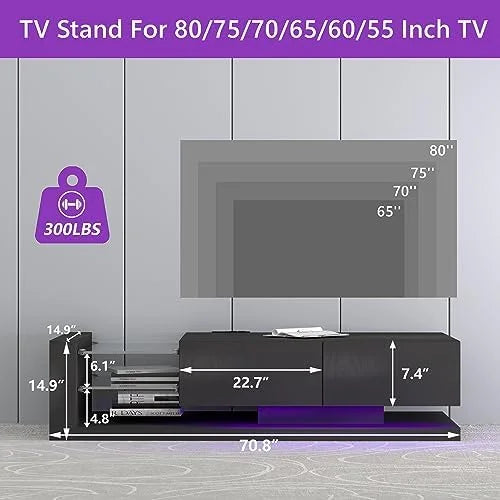 White TV Stand for 80 Inch TV O445149