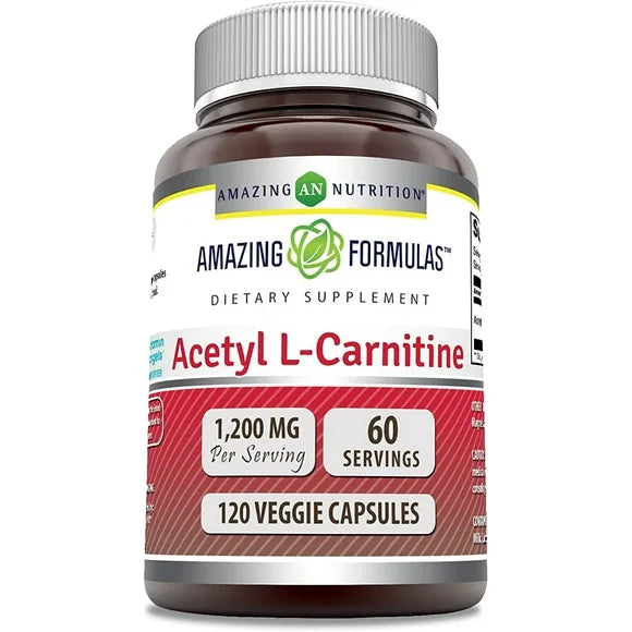 Acetyl L-Carnitine 1200mg 120 Veggie Capsules Supplement S60013