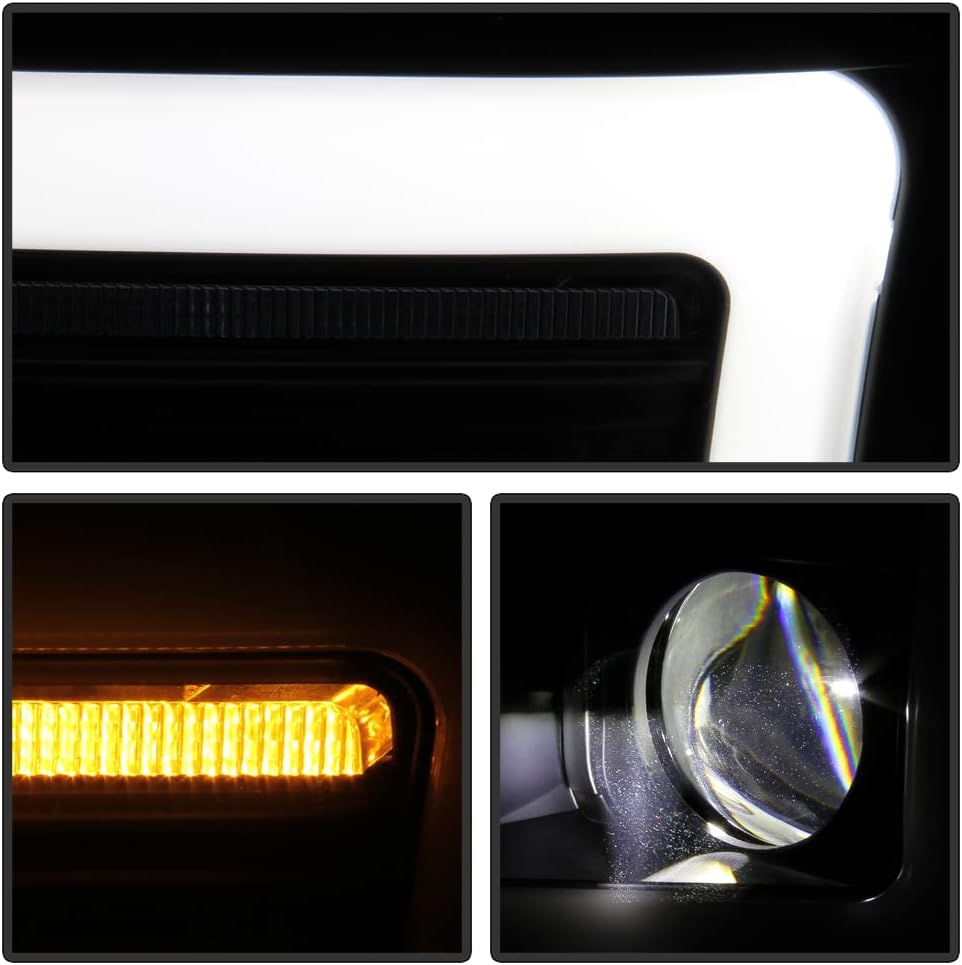 Black LED Projector Headlights E889
