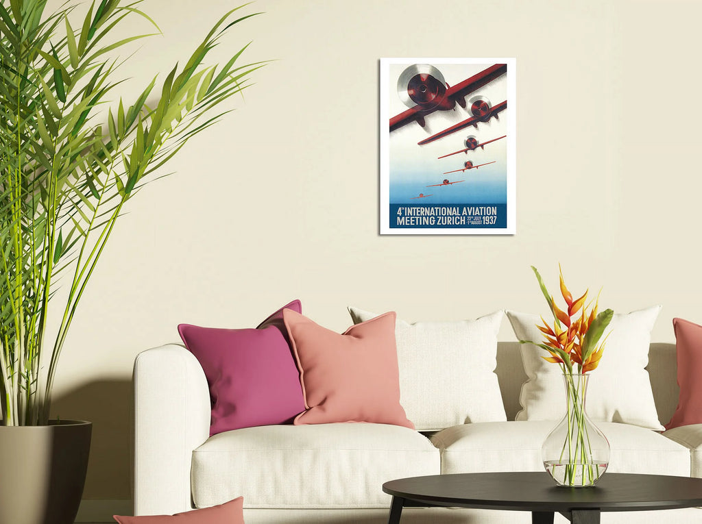 Vintage Aviation Poster Japanese Rice Paper Art Print 17 x 22 in Q161