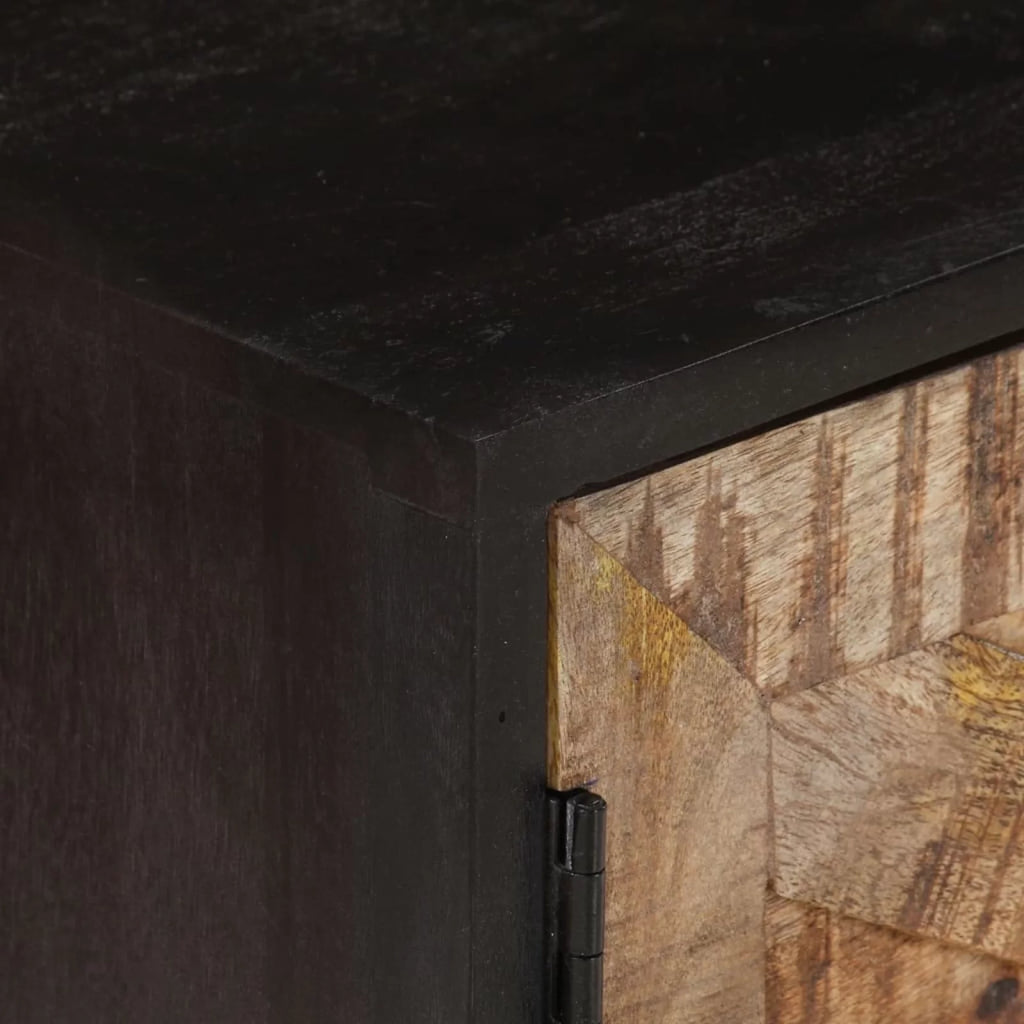 Rough Mango Wood and Solid Acacia Wood TV Cabinet with Storage Shelf L923430