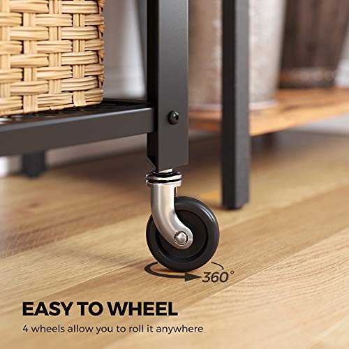 Kitchen Cart with 3 Shelves and 6 Hooks U4876