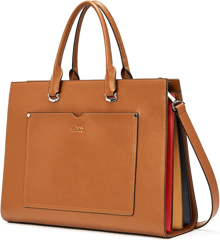 Leather 15.6 Inch Laptop Shoulder Bag X7242
