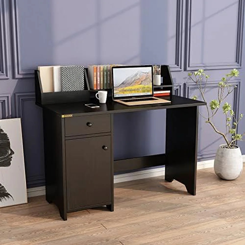 Computer Desk with Hutch and Drawers Wood Office Desk with Shelf W409110