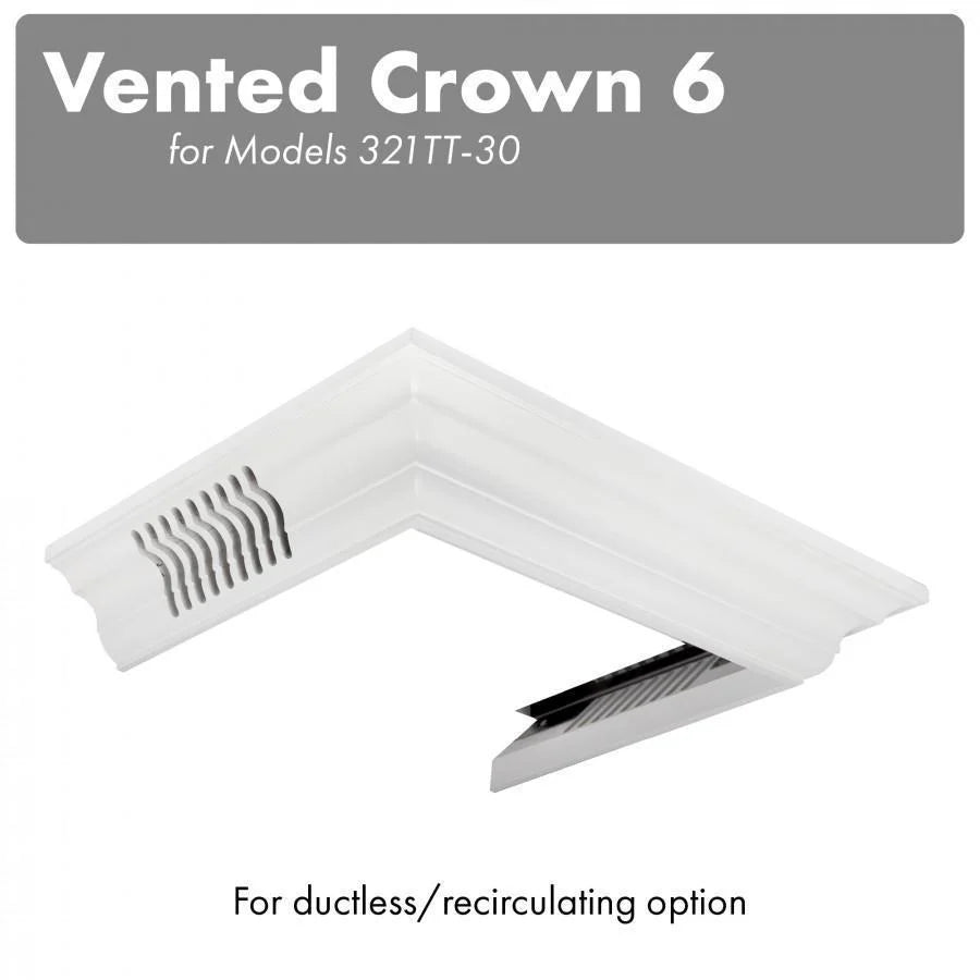 Vented Crown Molding for Wall Mount Range Hood B26572
