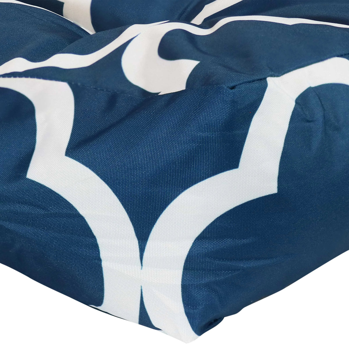 Square Tufted Patio Chair Seat and Back Cushions - 20" - Navy Blue and White - 2pk G563580