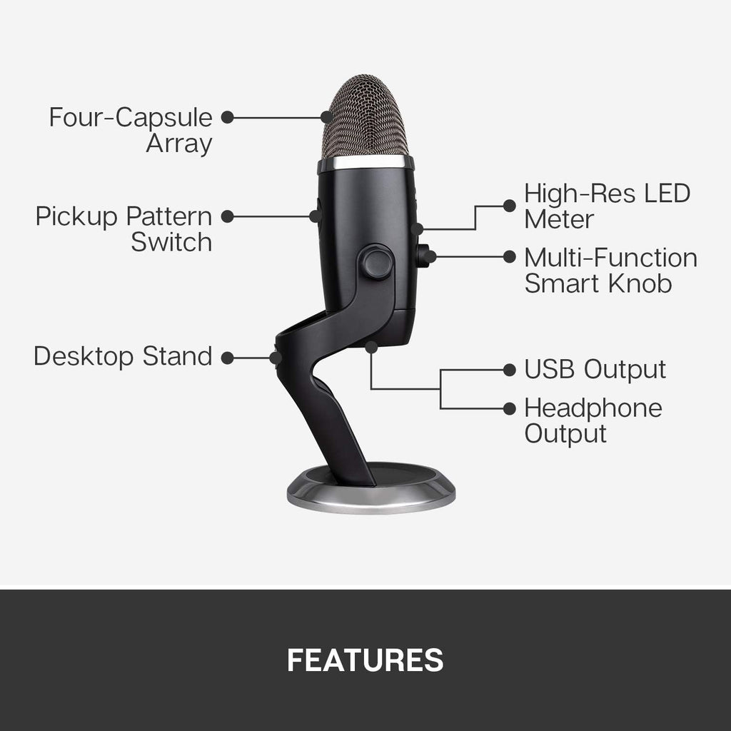 Condenser USB Microphone with LED Lighting A977400