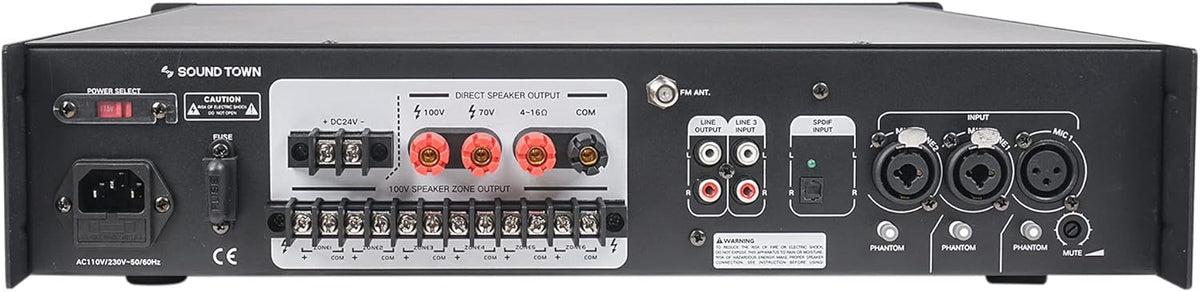 360W 6-Zone 70V/100V Commercial Power Amplifier with Bluetooth K907
