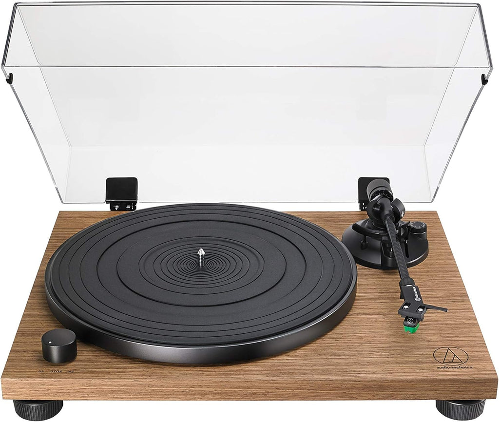 Fully Manual Belt-Drive Turntable, 2 Speeds, Carbon-Fiber Tonearm Walnut Z259