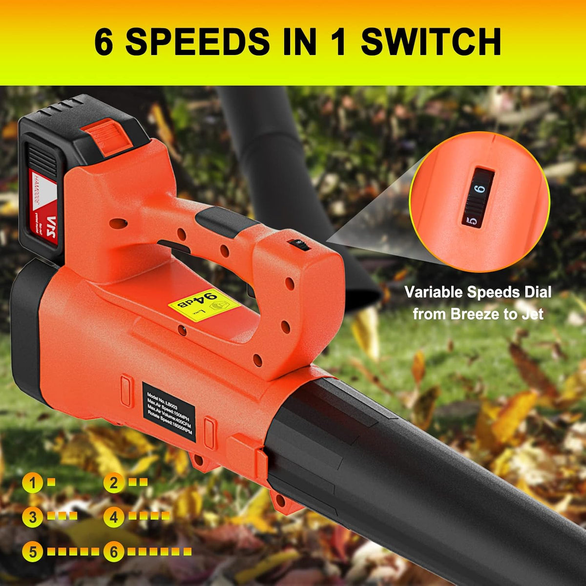 Cordless Leaf Blower with Battery and Charger P2778