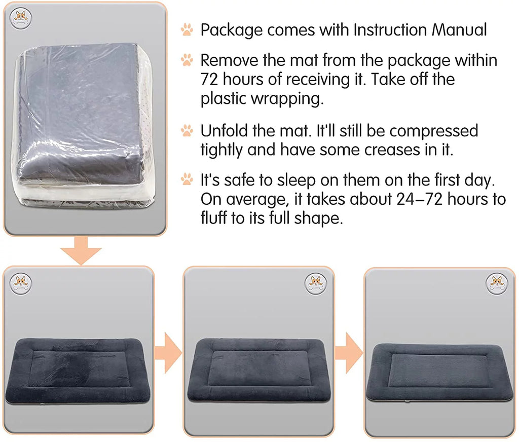 Soft Dog Bed Crate Pad Mat Machine Washable Pet Mattress C317