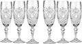 6 Cut Crystal Champagne Glasses 200Ml/6.8Oz A482